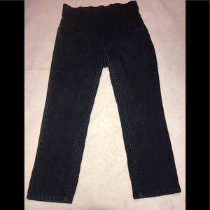 Denim Maternity Capris Medium